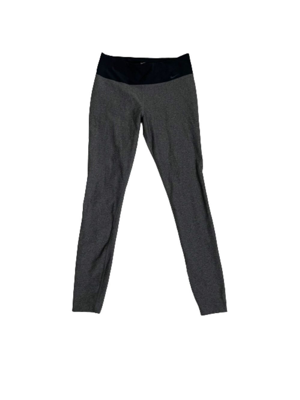Women’s Nike Dri Fit Workout Athletic Grey Black Leggings Size Medium!
